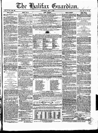 cover page of Halifax Guardian published on May 4, 1850