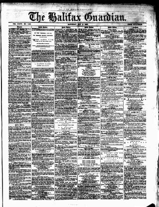 cover page of Halifax Guardian published on May 2, 1868