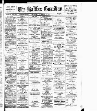 cover page of Halifax Guardian published on November 2, 1901