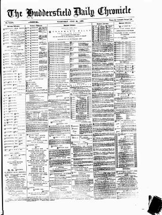 cover page of Huddersfield Daily Chronicle published on June 18, 1890