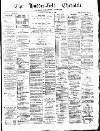 cover page of Huddersfield Daily Chronicle published on November 2, 1895