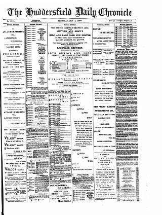 cover page of Huddersfield Daily Chronicle published on May 4, 1899