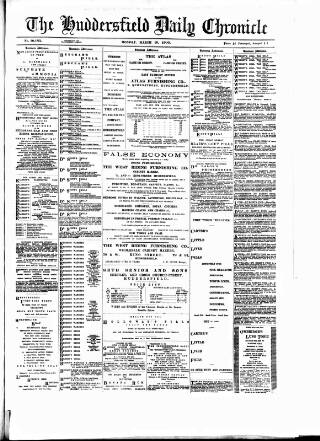 cover page of Huddersfield Daily Chronicle published on March 19, 1900