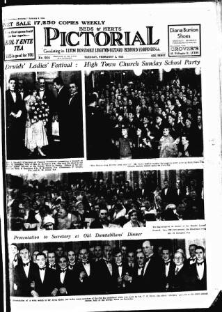 cover page of Beds and Herts Pictorial published on February 2, 1932