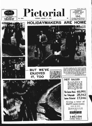 cover page of Beds and Herts Pictorial published on August 2, 1955