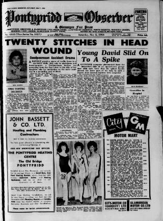 cover page of Pontypridd Observer published on May 2, 1964
