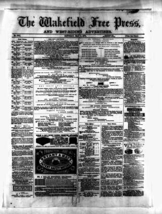 cover page of Wakefield Free Press published on May 2, 1874