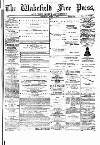 cover page of Wakefield Free Press published on April 5, 1879
