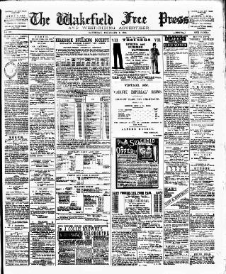 cover page of Wakefield Free Press published on February 2, 1895