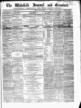 cover page of Wakefield and West Riding Herald published on August 2, 1867
