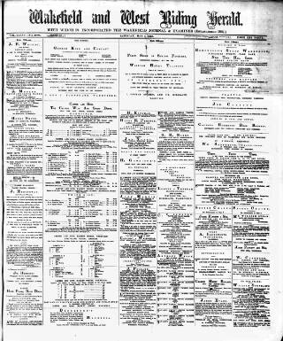cover page of Wakefield and West Riding Herald published on May 4, 1878