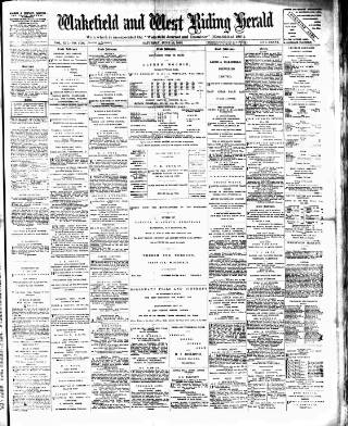 cover page of Wakefield and West Riding Herald published on June 18, 1892
