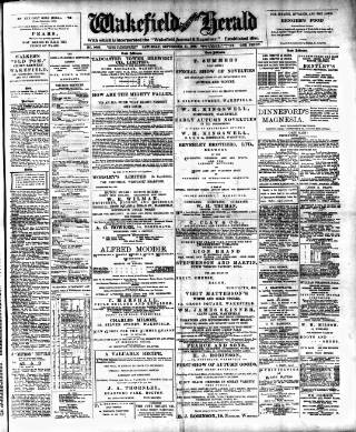 cover page of Wakefield and West Riding Herald published on September 17, 1898