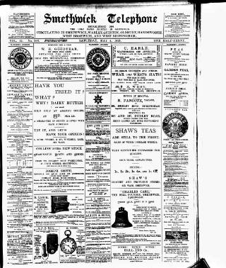 cover page of Smethwick Telephone published on May 4, 1895