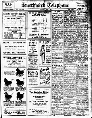 cover page of Smethwick Telephone published on May 2, 1925