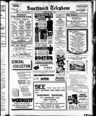 cover page of Smethwick Telephone published on November 2, 1935