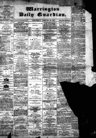 cover page of Warrington Daily Guardian published on February 24, 1897