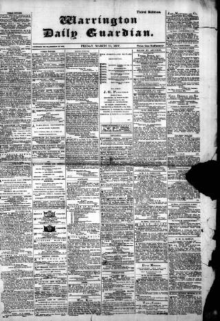 cover page of Warrington Daily Guardian published on March 19, 1897