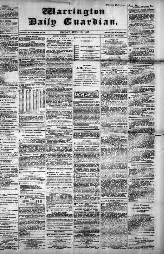 cover page of Warrington Daily Guardian published on June 18, 1897