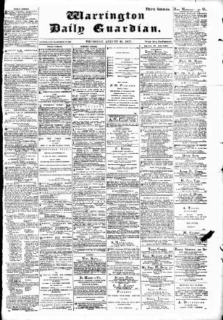cover page of Warrington Daily Guardian published on August 26, 1897