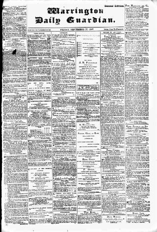 cover page of Warrington Daily Guardian published on September 17, 1897
