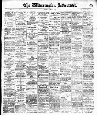 cover page of Warrington Advertiser published on June 18, 1887