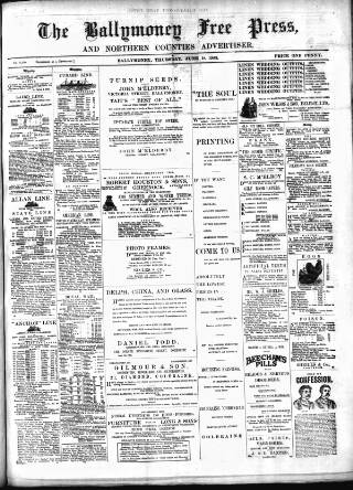 cover page of Ballymoney Free Press and Northern Counties Advertiser published on June 18, 1903