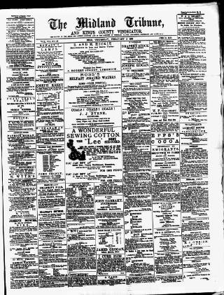 cover page of Midland Tribune published on February 2, 1888