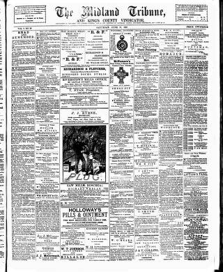 cover page of Midland Tribune published on June 18, 1892