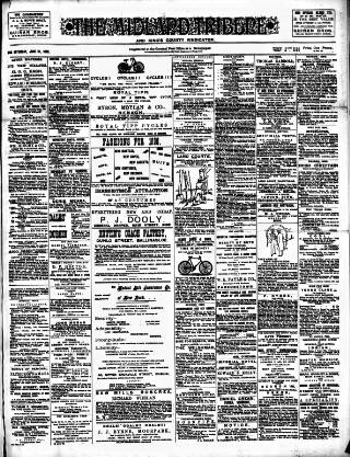 cover page of Midland Tribune published on June 18, 1898