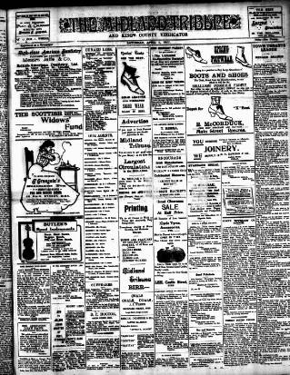 cover page of Midland Tribune published on April 1, 1911