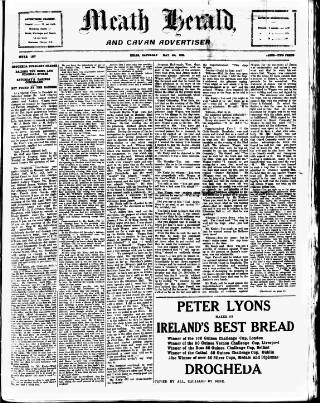 cover page of Meath Herald and Cavan Advertiser published on May 4, 1929