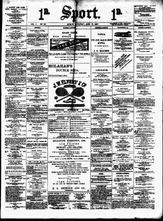 cover page of Sport (Dublin) published on June 18, 1881