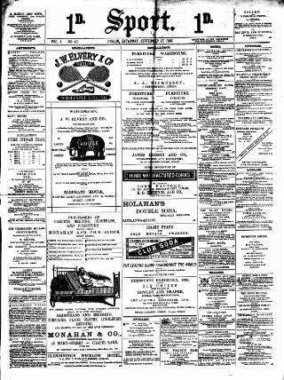 cover page of Sport (Dublin) published on September 17, 1881