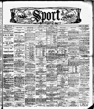 cover page of Sport (Dublin) published on April 1, 1905