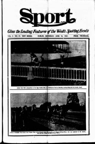 cover page of Sport (Dublin) published on June 18, 1927