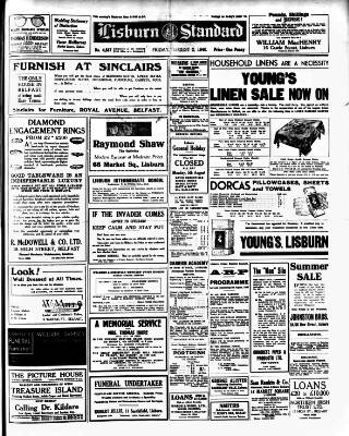 cover page of Lisburn Standard published on August 2, 1940