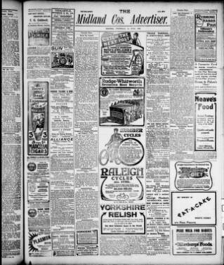 cover page of Midland Counties Advertiser published on June 18, 1908