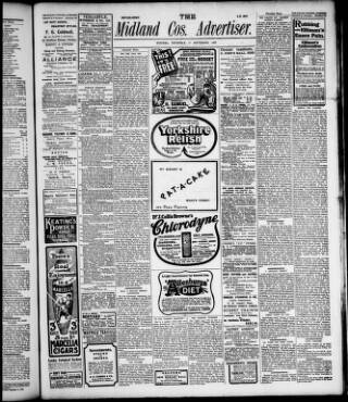 cover page of Midland Counties Advertiser published on September 17, 1908