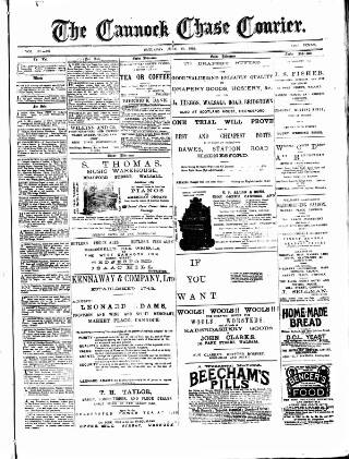 cover page of Cannock Chase Courier published on June 18, 1892