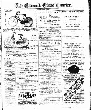 cover page of Cannock Chase Courier published on September 17, 1898