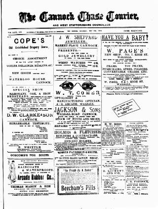 cover page of Cannock Chase Courier published on May 4, 1918