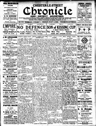 cover page of Chester-le-Street Chronicle and District Advertiser published on May 4, 1923