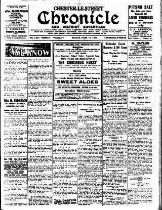 cover page of Chester-le-Street Chronicle and District Advertiser published on June 18, 1937