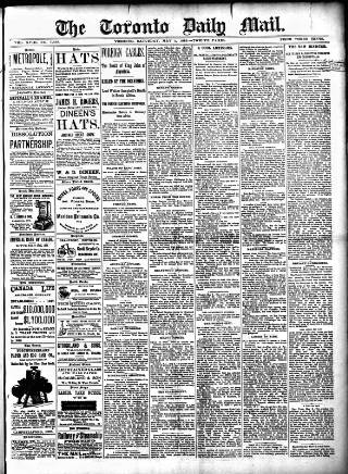 cover page of Toronto Daily Mail published on May 4, 1889