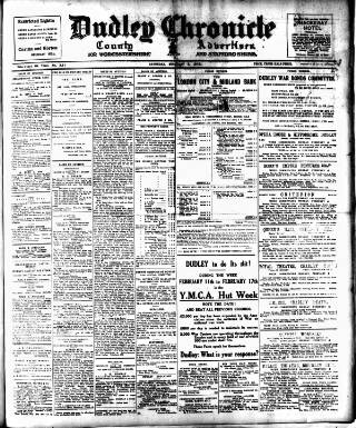 cover page of Dudley Chronicle published on February 2, 1918