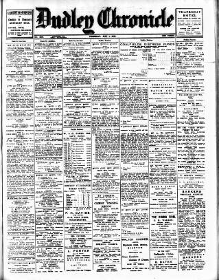 cover page of Dudley Chronicle published on May 4, 1933