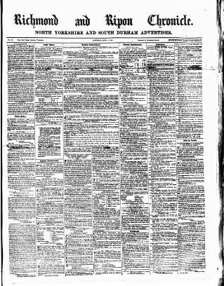cover page of Richmond & Ripon Chronicle published on June 18, 1864