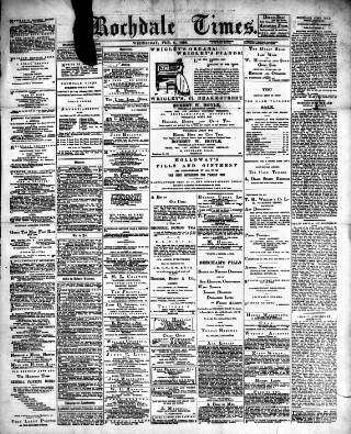 cover page of Rochdale Times published on February 2, 1898