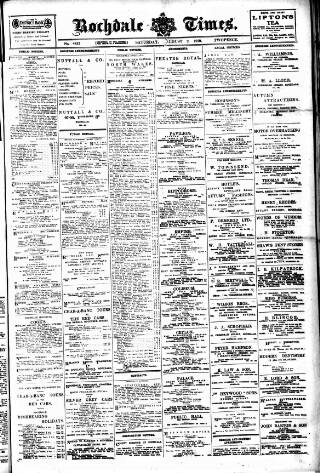 cover page of Rochdale Times published on August 2, 1919